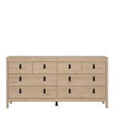 Furniture To Go Barcelona Double Dresser 4+4 Drawers in Jackson Hickory Oak