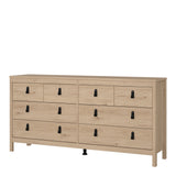 Furniture To Go Barcelona Double Dresser 4+4 Drawers in Jackson Hickory Oak