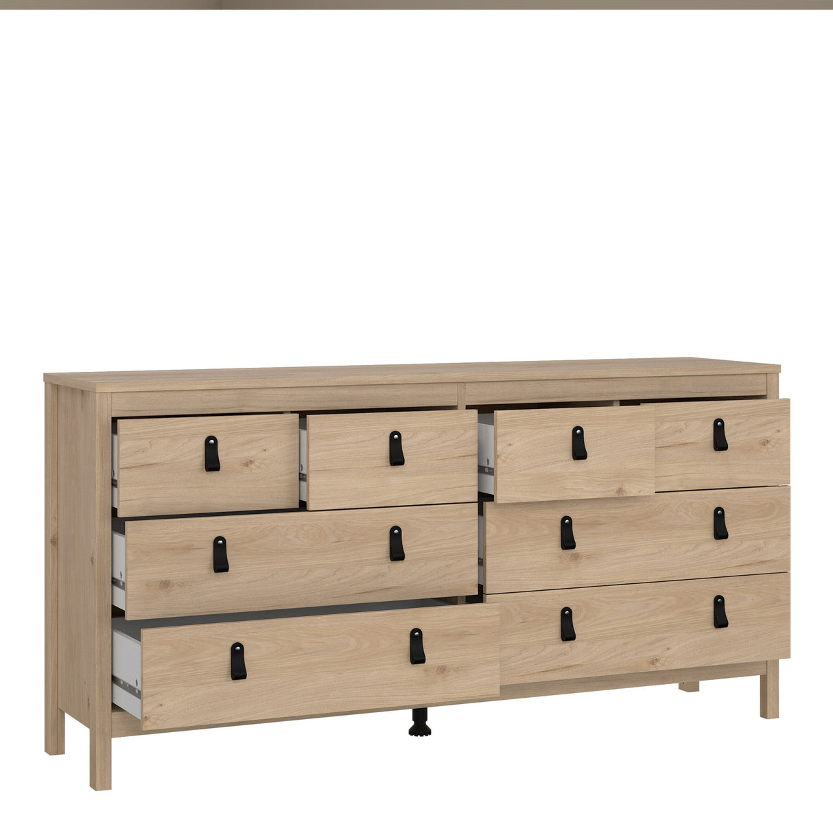 Furniture To Go Barcelona Double Dresser 4+4 Drawers in Jackson Hickory Oak
