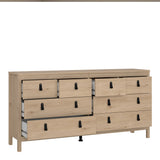 Furniture To Go Barcelona Double Dresser 4+4 Drawers in Jackson Hickory Oak