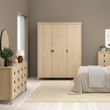 Furniture To Go Barcelona Double Dresser 4+4 Drawers in Jackson Hickory Oak