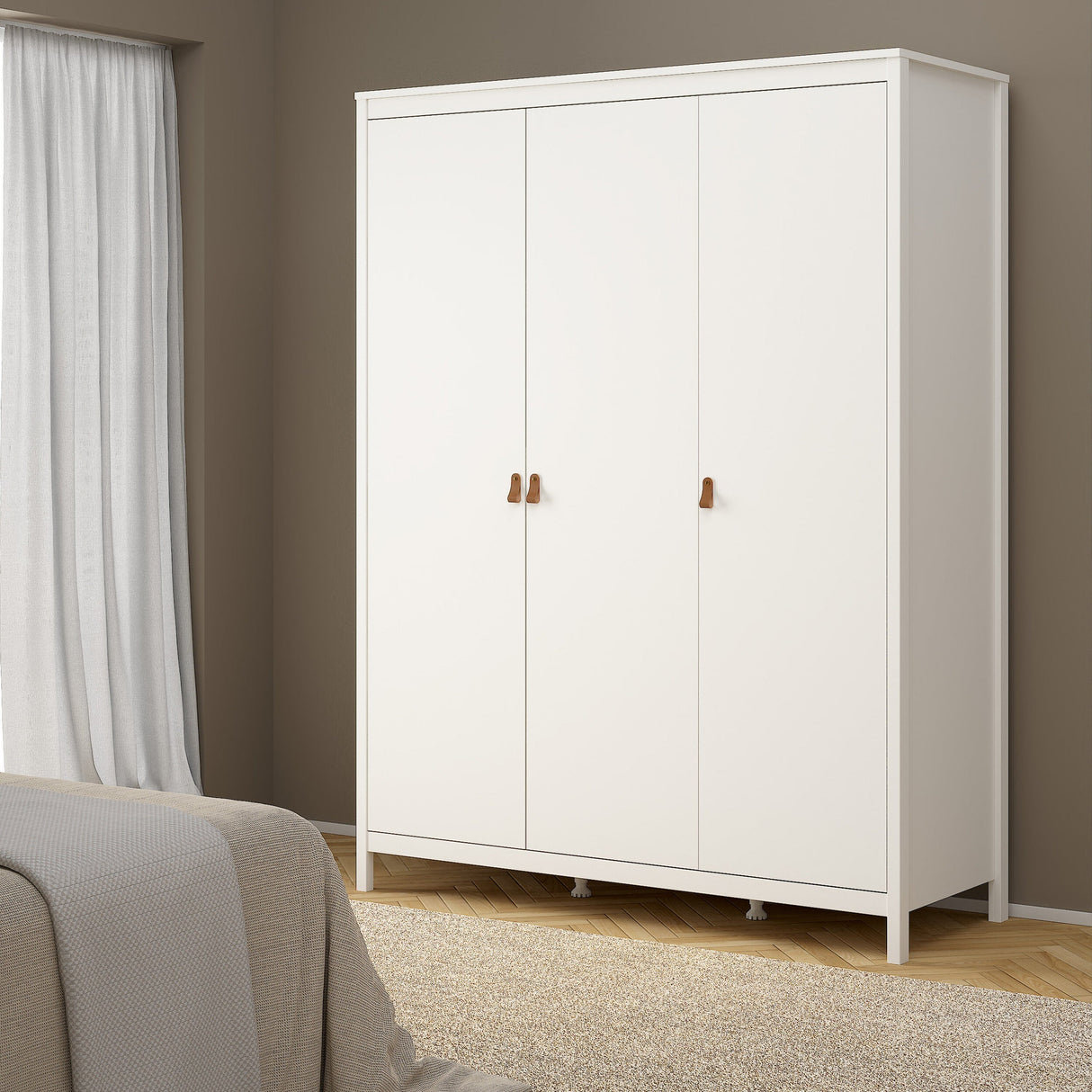 Furniture To Go Barcelona Wardrobe with 3 Doors in White
