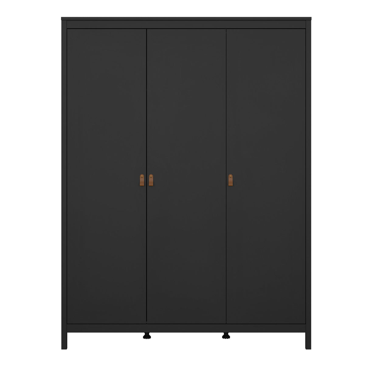 Furniture To Go Barcelona Wardrobe with 3 Doors in Matt Black