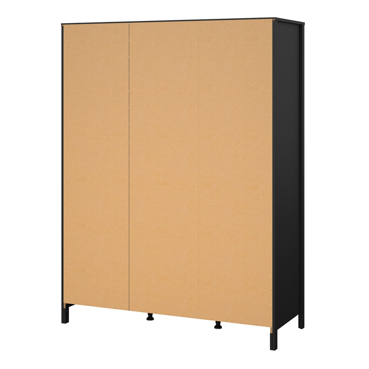 Furniture To Go Barcelona Wardrobe with 3 Doors in Matt Black