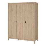 Furniture To Go Barcelona Wardrobe with 3 Doors in Jackson Hickory Oak