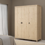 Furniture To Go Barcelona Wardrobe with 3 Doors in Jackson Hickory Oak