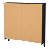 Furniture To Go Barcelona Shoe Cabinet 4 Flip Down Doors in Matt Black