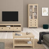 Furniture To Go Barcelona China Cabinet 2 Doors with Glass + 3 Drawers in Jackson Hickory Oak