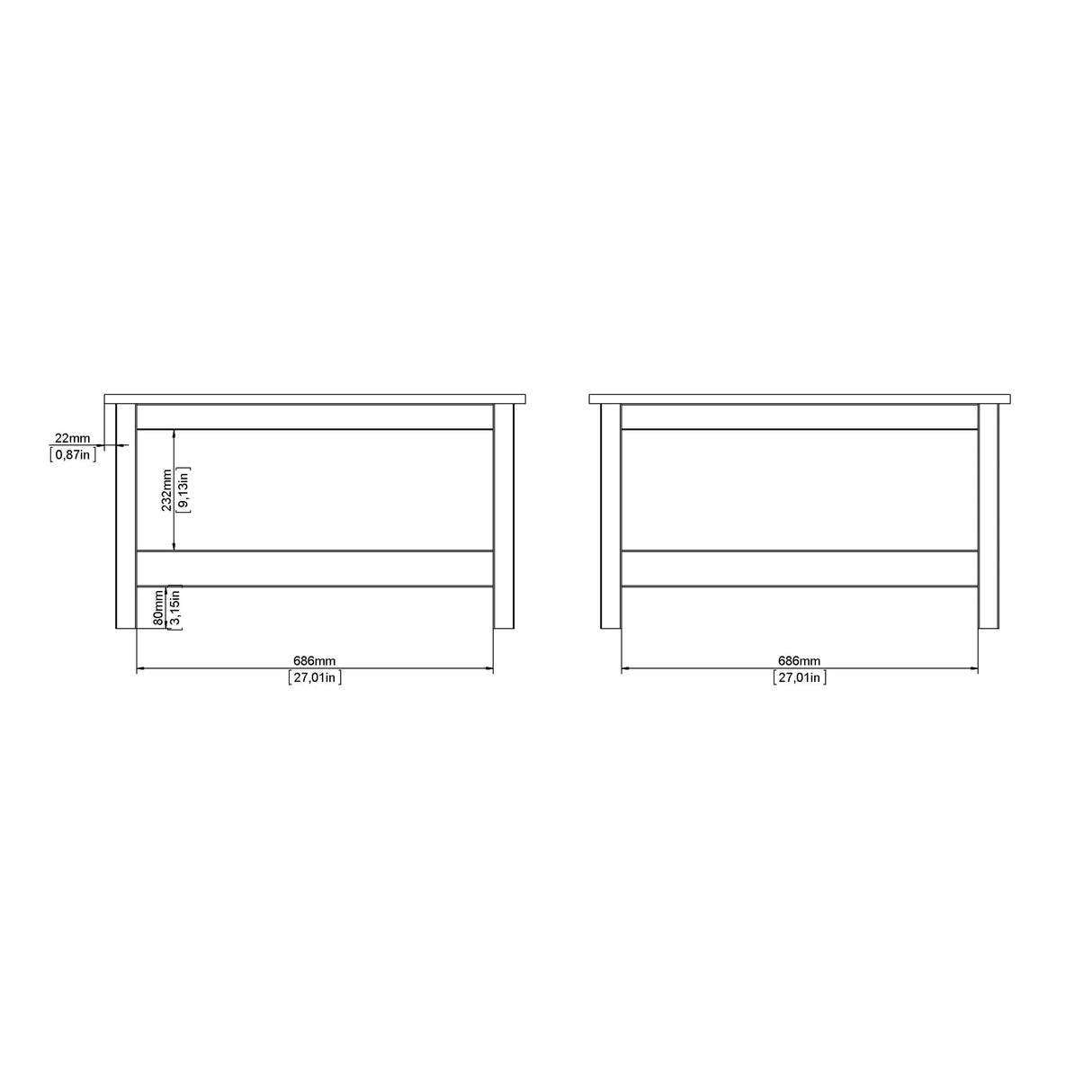 Furniture To Go Barcelona Coffee Table in White