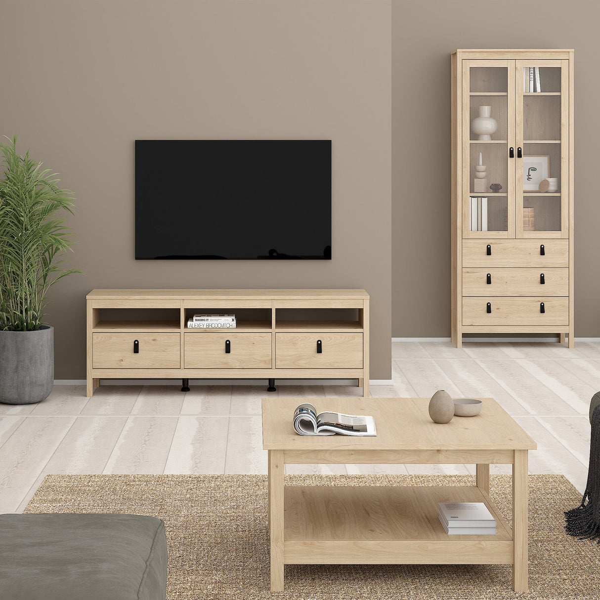 Furniture To Go Barcelona Coffee Table in Jackson Hickory Oak