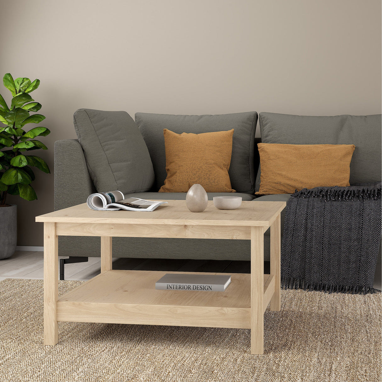 Furniture To Go Barcelona Coffee Table in Jackson Hickory Oak
