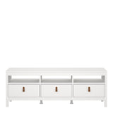 Furniture To Go Barcelona Tv Unit 3 Drawers in White