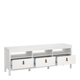 Furniture To Go Barcelona Tv Unit 3 Drawers in White