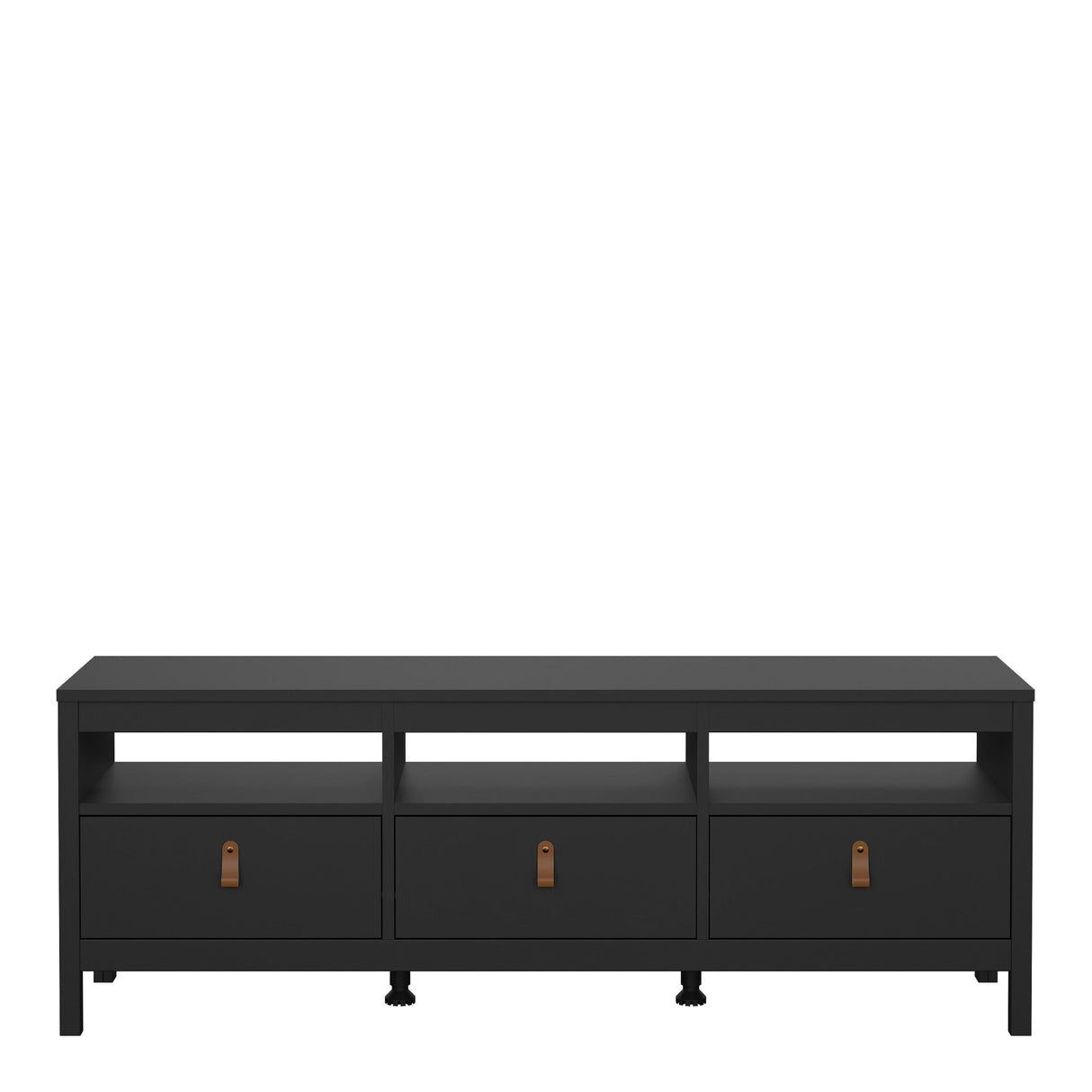 Furniture To Go Barcelona TV Unit 3 Drawers in Matt Black