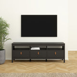Furniture To Go Barcelona TV Unit 3 Drawers in Matt Black