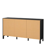 Furniture To Go Barcelona Sideboard 2 Doors 3 Drawers in Matt Black