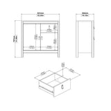 Furniture To Go Barcelona Sideboard 2 Doors 1 Drawer in White