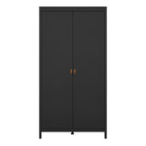 Furniture To Go Barcelona Wardrobe with 2 Doors in Matt Black