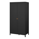 Furniture To Go Barcelona Wardrobe with 2 Doors in Matt Black