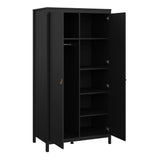 Furniture To Go Barcelona Wardrobe with 2 Doors in Matt Black