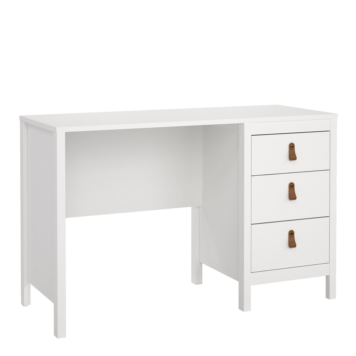 Furniture To Go Barcelona Desk 3 Drawers in White