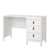 Furniture To Go Barcelona Desk 3 Drawers in White
