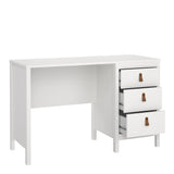 Furniture To Go Barcelona Desk 3 Drawers in White