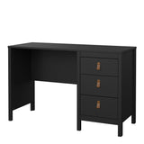 Furniture To Go Barcelona Desk 3 Drawers in Matt Black