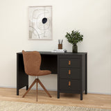 Furniture To Go Barcelona Desk 3 Drawers in Matt Black