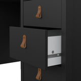 Furniture To Go Barcelona Desk 3 Drawers in Matt Black