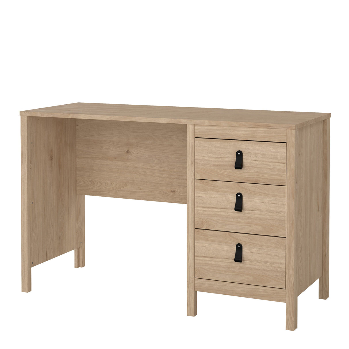 Furniture To Go Barcelona Desk 3 Drawers in Jackson Hickory Oak