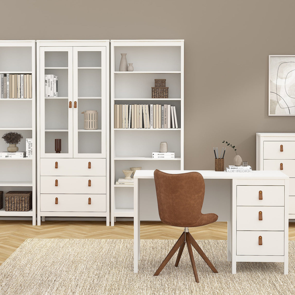 Furniture To Go Barcelona Bookcase in White