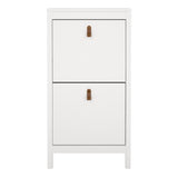 Furniture To Go Barcelona Shoe Cabinet 2 Flip Down Doors in White