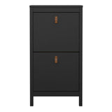 Furniture To Go Barcelona Shoe Cabinet 2 Flip Down Doors in Matt Black