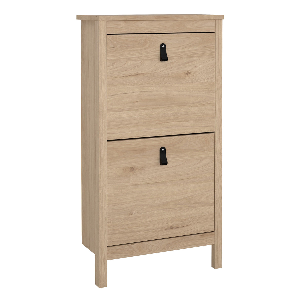 Furniture To Go Barcelona Shoe Cabinet 2 Flap Doors in Jackson Hickory Oak