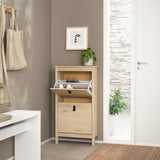 Furniture To Go Barcelona Shoe Cabinet 2 Flap Doors in Jackson Hickory Oak