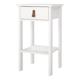 Furniture To Go Barcelona Bedside Table with 1 Drawer in White