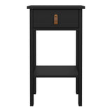 Furniture To Go Barcelona Bedside Table with 1 Drawer in Matt Black