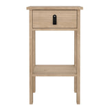 Furniture To Go Barcelona Bedside Table with 1 Drawers in Jackson Hickory Oak