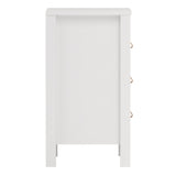 Furniture To Go Barcelona Bedside Table 3 Drawers in White