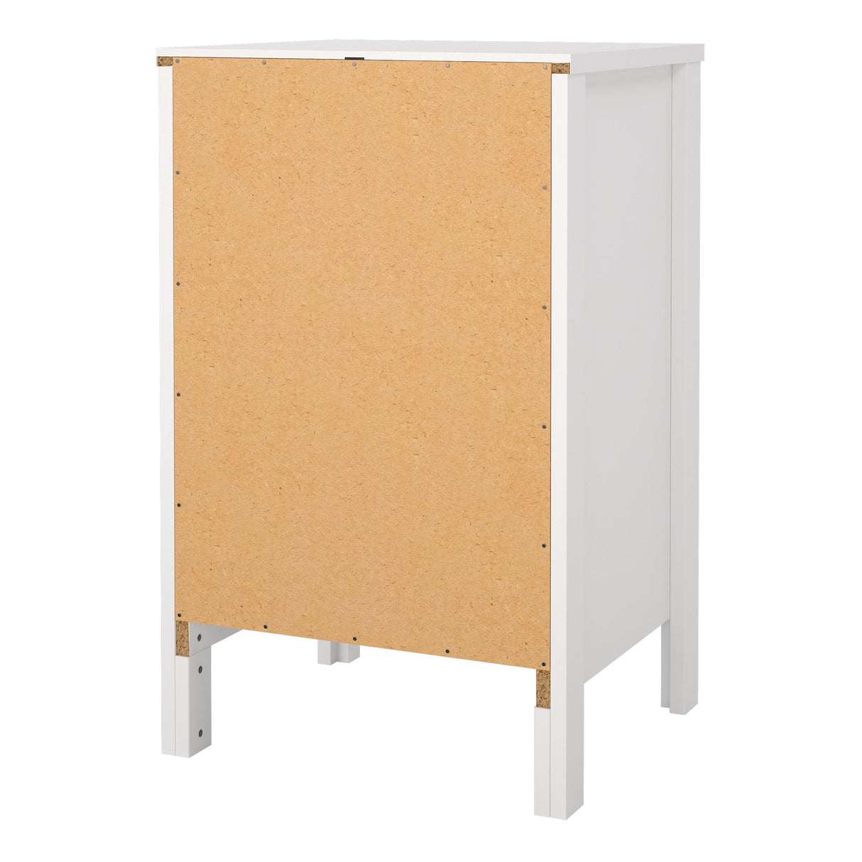 Furniture To Go Barcelona Bedside Table 3 Drawers in White