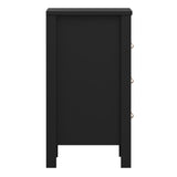Furniture To Go Barcelona Bedside Table 3 Drawers in Matt Black