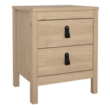 Furniture To Go Barcelona Package - Bedside Table 2 Drawers + Chest 5 Drawers + 2 Door Wardrobe in Jackson Hickory Oak