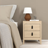 Furniture To Go Barcelona Package - Bedside Table 2 Drawers + Chest 5 Drawers + 2 Door Wardrobe in Jackson Hickory Oak