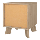 Furniture To Go Ikast Nightstand 1 Drawer in Jackson Hickory and White