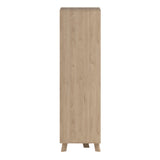 Furniture To Go Ikast Wardrobe 3 Doors and 2 Drawers with Mirror in Jackson Hickory and White