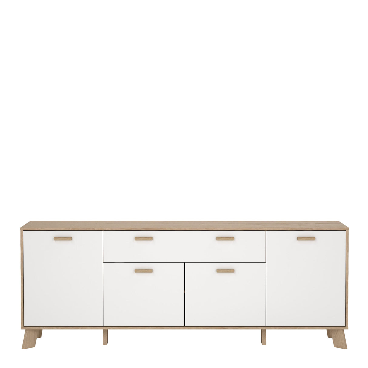 Furniture To Go Ikast Sideboard 4 Doors + 1 Drawer in Jackson Hickory and White