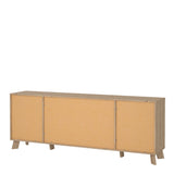 Furniture To Go Ikast Sideboard 4 Doors + 1 Drawer in Jackson Hickory and White
