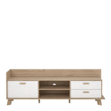 Furniture To Go Ikast TV-unit with 1 Door + 2 Drawers in Jackson Hickory and White