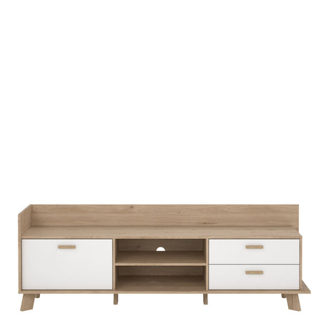 Furniture To Go Ikast TV-unit with 1 Door + 2 Drawers in Jackson Hickory and White